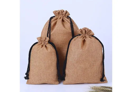 Jute Burlap Drawstring Bags