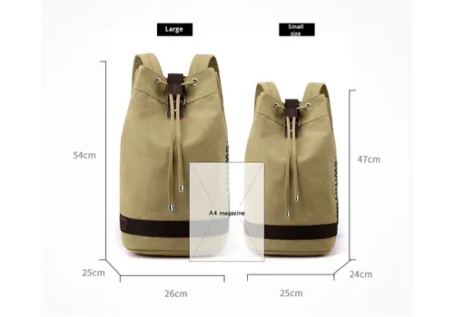 FBS400002 Canvas Shoulder Double Bag