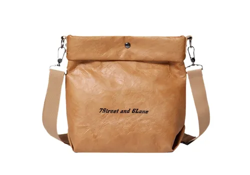 Washable Kraft Paper Large-Capacity Crossbody