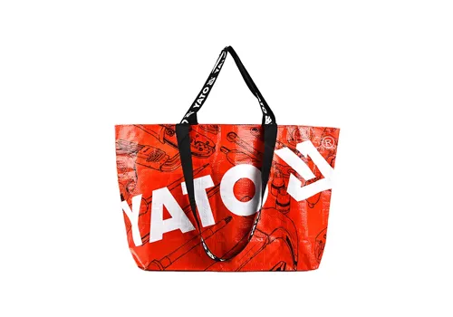 Eco Reusable Custom Waterproof Double Handle PP Woven Shopping Bag