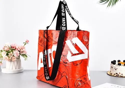 Eco Reusable Custom Waterproof Double Handle PP Woven Shopping Bag