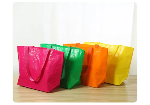 Custom Logo Laminated PP Woven Eco Waterproof Recyclable Shopping Tote