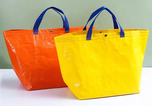 Custom Logo Laminated PP Woven Eco Waterproof Recyclable Shopping Tote