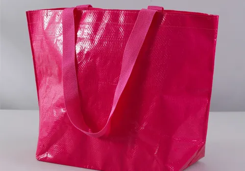 Custom Logo Laminated PP Woven Eco Waterproof Recyclable Shopping Tote