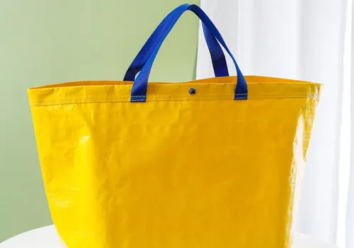 Custom Logo Laminated PP Woven Eco Waterproof Recyclable Shopping Tote