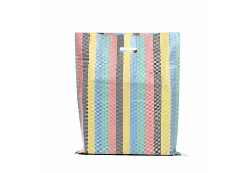 Laminated PP Woven Small Shopping Sack with Sturdy D-cut Handle