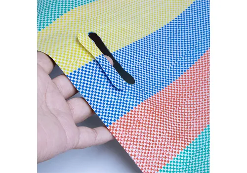 Laminated PP Woven Small Shopping Sack with Sturdy D-cut Handle