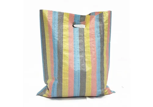 Laminated PP Woven Small Shopping Sack with Sturdy D-cut Handle