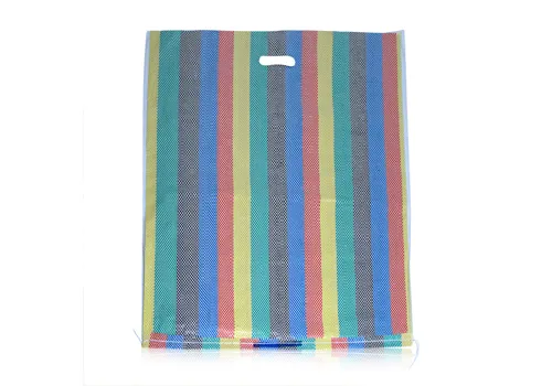 Laminated PP Woven Small Shopping Sack with Sturdy D-cut Handle