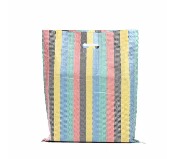 Laminated PP Woven Small Shopping Sack with Sturdy D-cut Handle