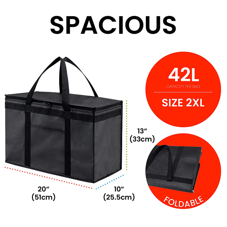 Custom Foldable Non-woven Thermal Food Bag