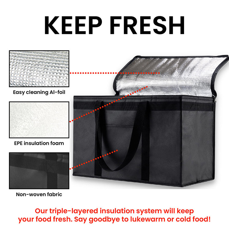 Custom Foldable Non-woven Thermal Food Bag