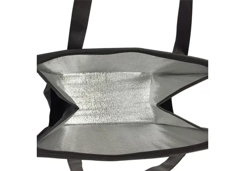 eco foldable zipper non woven thermal bag china