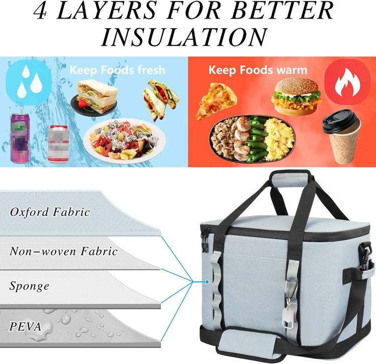 Product Details of Leakproof Large Portable Cooler Bag with Opener