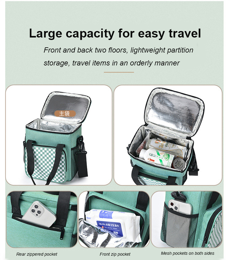 Front Pocket Unisex Shoulder Lunch Bag