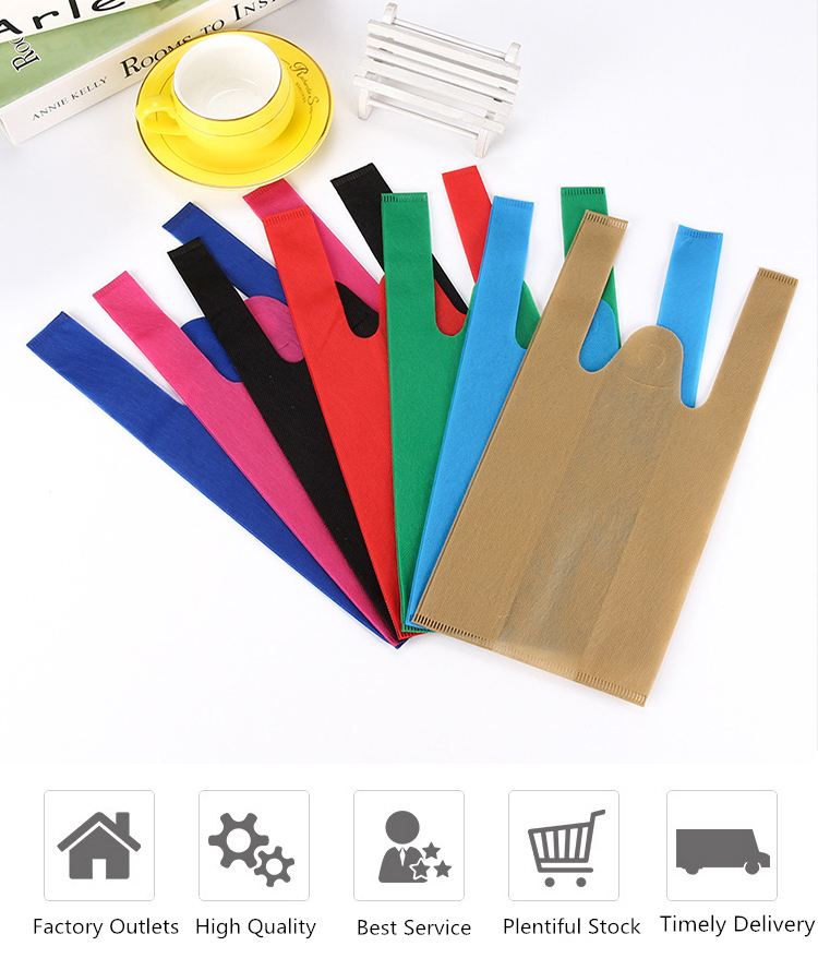 Custom Eco Biodegradable Non Woven T-Shirt Portable Shopping Tote