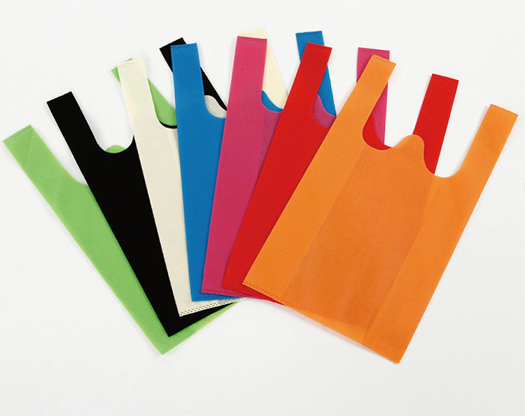 Custom Eco Biodegradable Non Woven T-Shirt Portable Shopping Tote