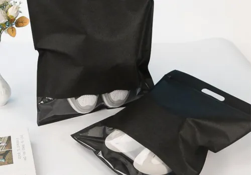 shoes clothes storage bag custom logo non woven zipper dust proof pouch in china