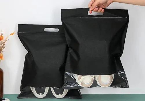 shoes clothes storage bag custom logo non woven zipper dust proof pouch manufacturers