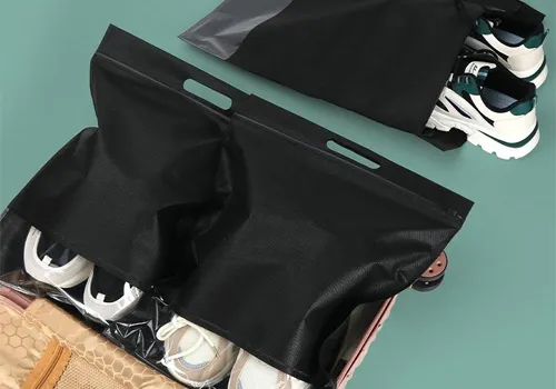shoes clothes storage bag custom logo non woven zipper dust proof pouch suppliers