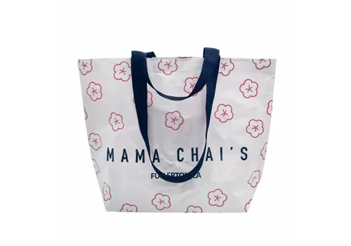 Recyclable Laminated PP Woven Shopping Bag Waterproof Portable Custom Printed Tote Bag