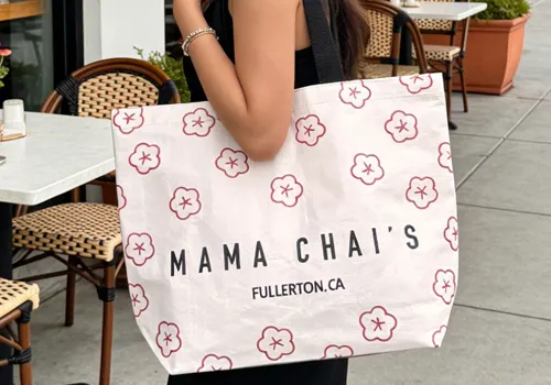 Recyclable Laminated PP Woven Shopping Bag Waterproof Portable Custom Printed Tote Bag