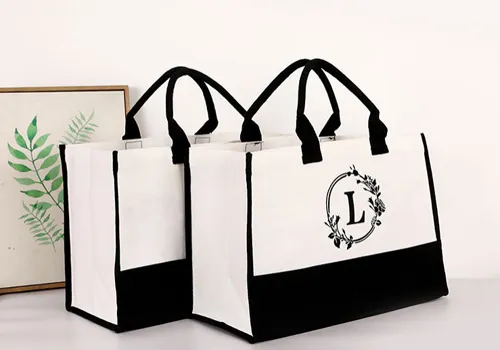 Wholesale High Quality Personalized Large Canvas Tote Bag Fashion Cotton Shopping Bag with Zipper Custom Gift for Women
