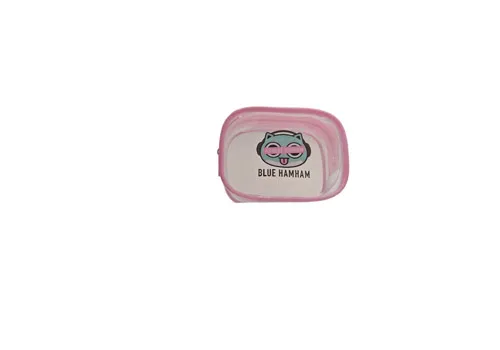 Custom Cartoon Logo Print Clear PVC Mini Zipper Storage Cosmetic Bag