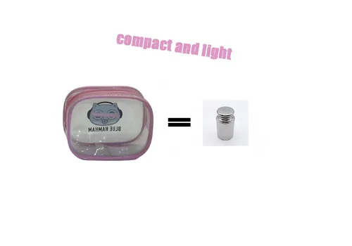 Custom Cartoon Logo Print Clear PVC Mini Zipper Storage Cosmetic Bag