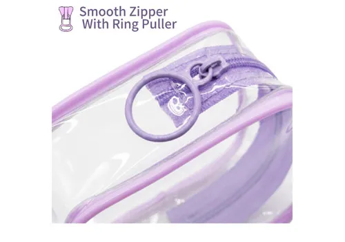 Custom Logo Print Clear PVC Square Cosmetic Makeup Organizer Bag