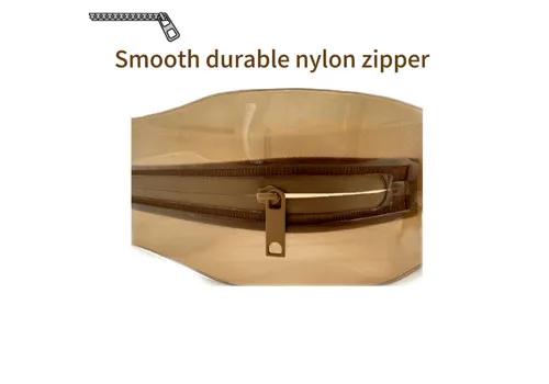 Custom Logo Printed Smoky Clear PVC Handheld Cosmetic Makeup Bag