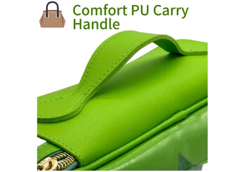 Custom Logo Scallion Wave Clear PVC PU Handheld Cosmetic Storage Case