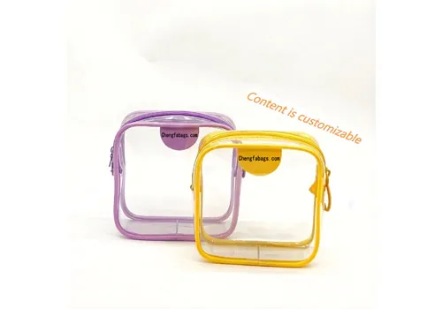 Stylish Clear PVC Cosmetic Bag for Makeup and Skincare on-The-Go