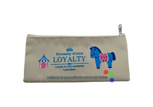 Cute Cartoon Printed Canvas Zipper Cosmetic Pouch