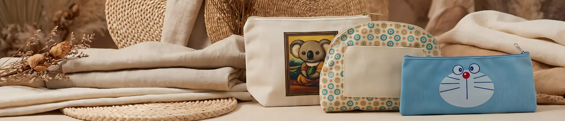 Canvas Cosmetic Bags